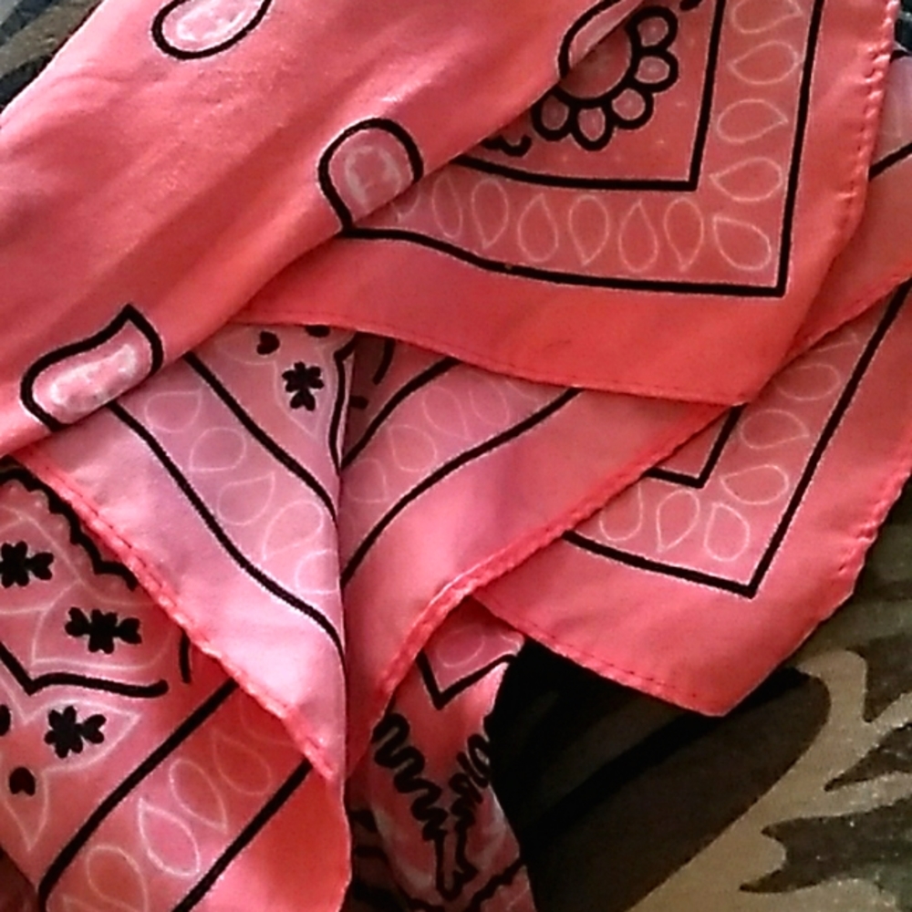 Paisley Head Scarf, Any size that fits, and Peach